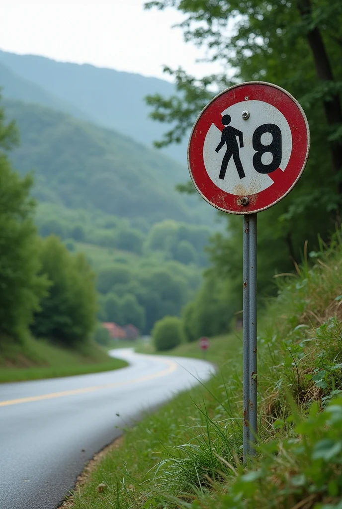 A road safety sign 
