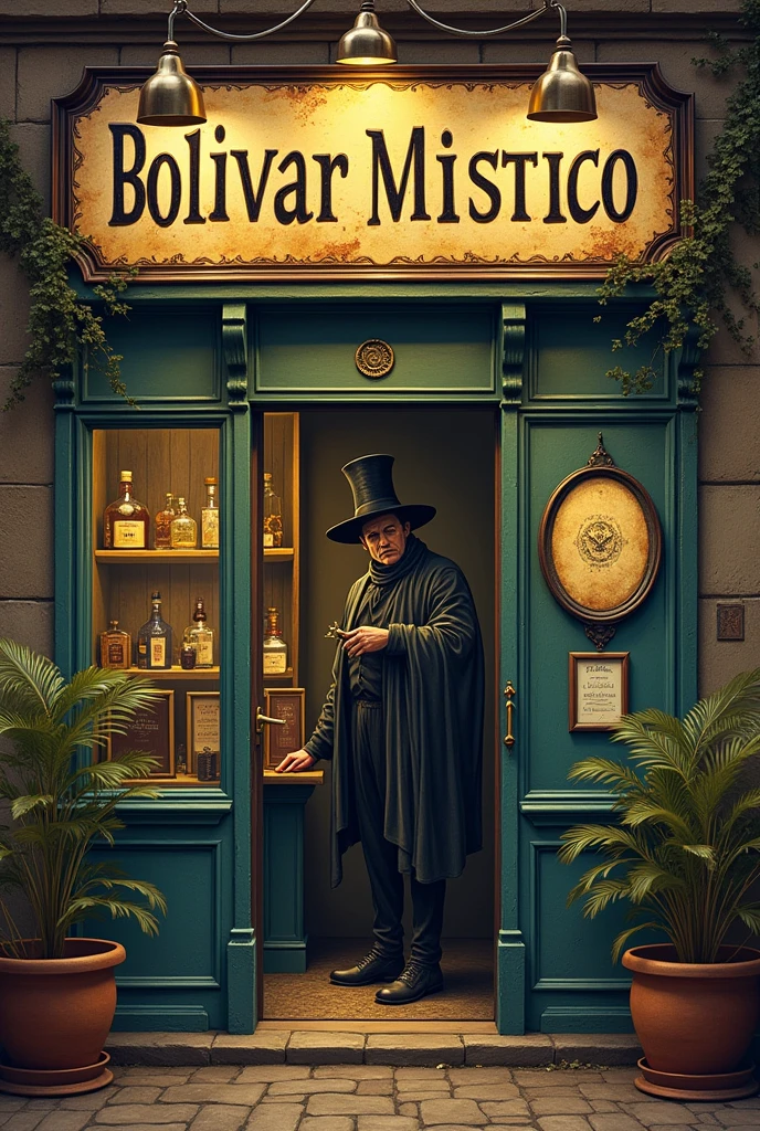 Notice for liquor store called Bolivar Mistico