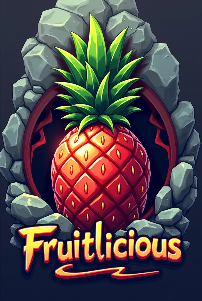 You can create a colorful rock-themed logo that incorporates a fruit like a pineapple or strawberry in a nice, modern typography that says fruitlicious