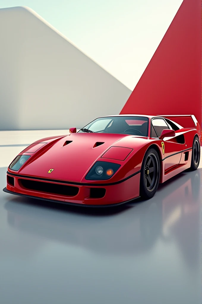 I want you to make a Ferrari turned backwards like diagonally left model f40