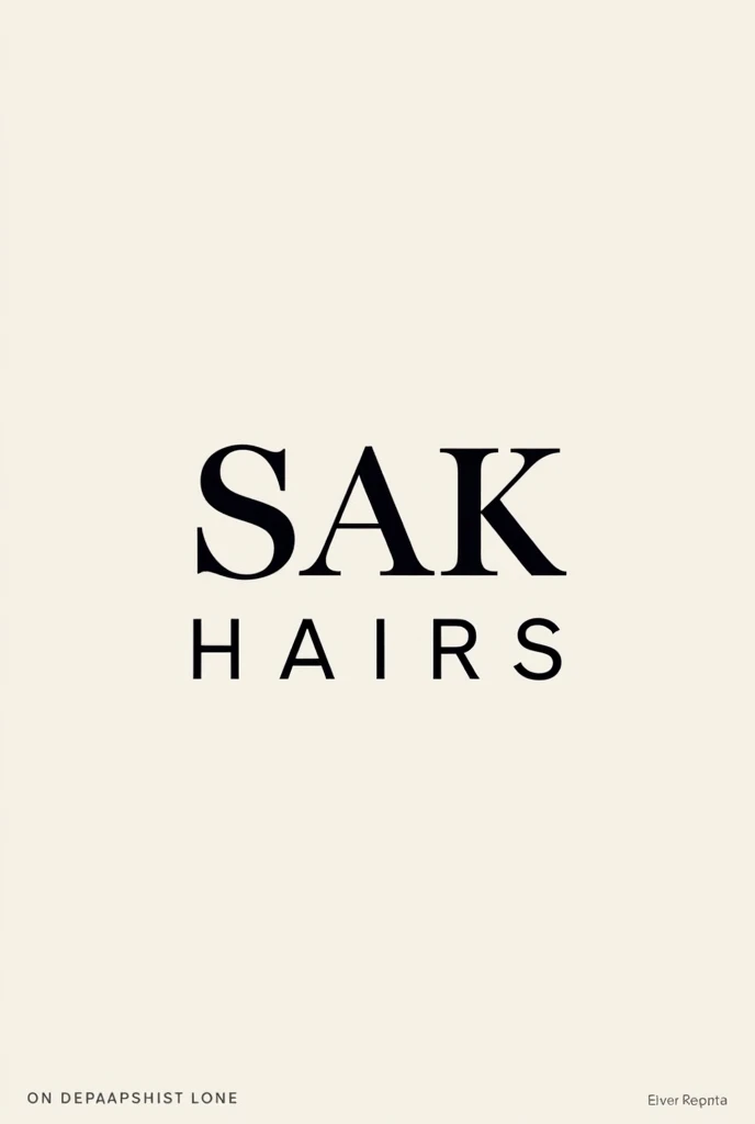 Create a logo with the name (SA K HAIRS)