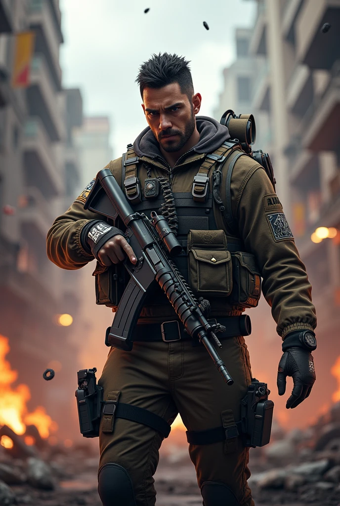 I would like to create a realistic free fire banner with the name 11 Preceitoz