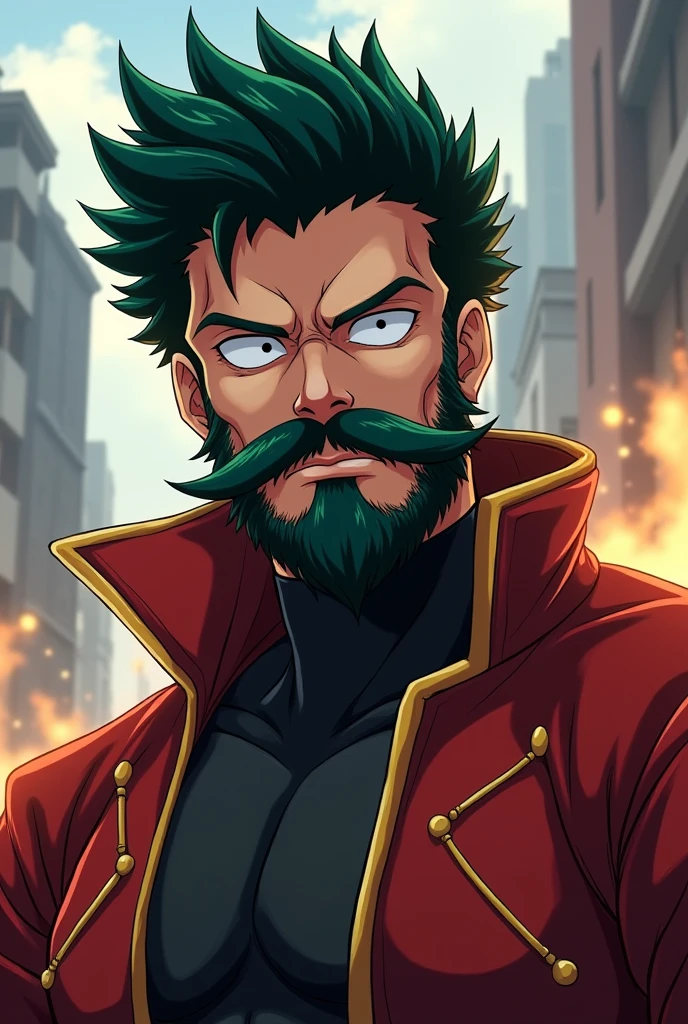 Create a my hero academia oc with facial hair
