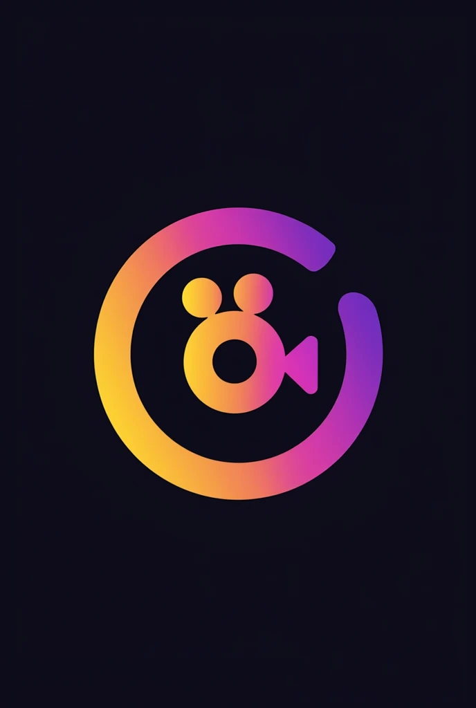 A logo of a streaming app with the name Dub Tv and the colors yellow , purple and black in a circle and a movie camera in the middle of it