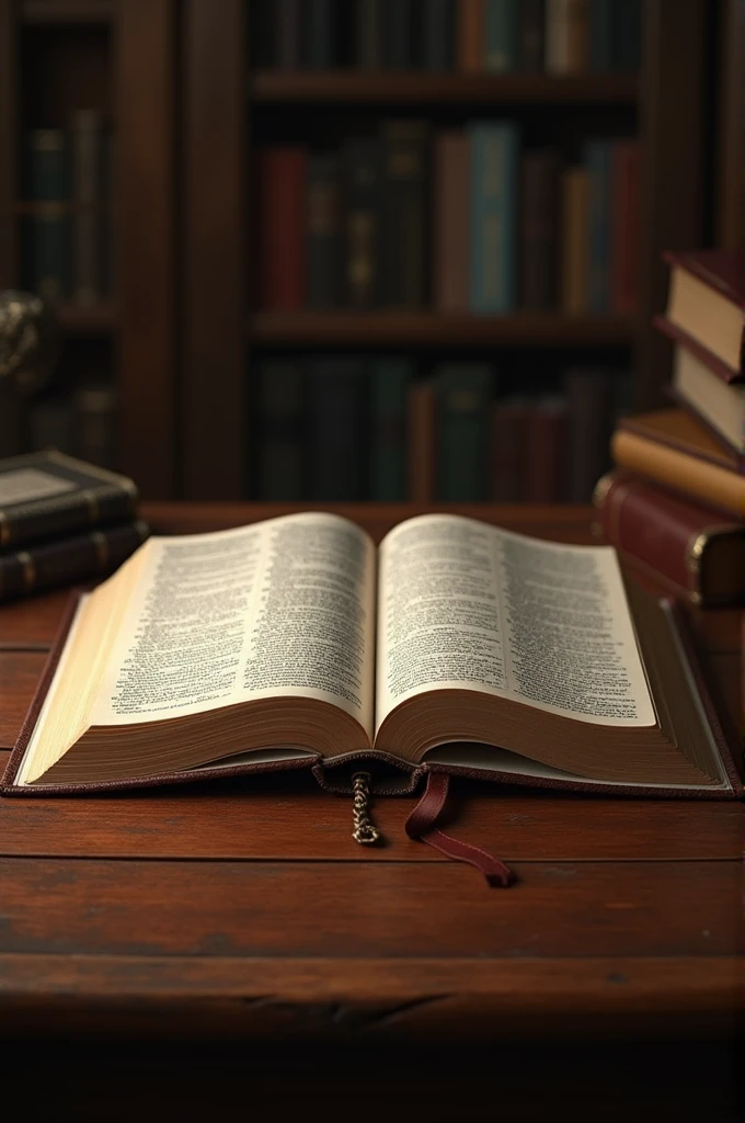 Bible, open, on a desk
