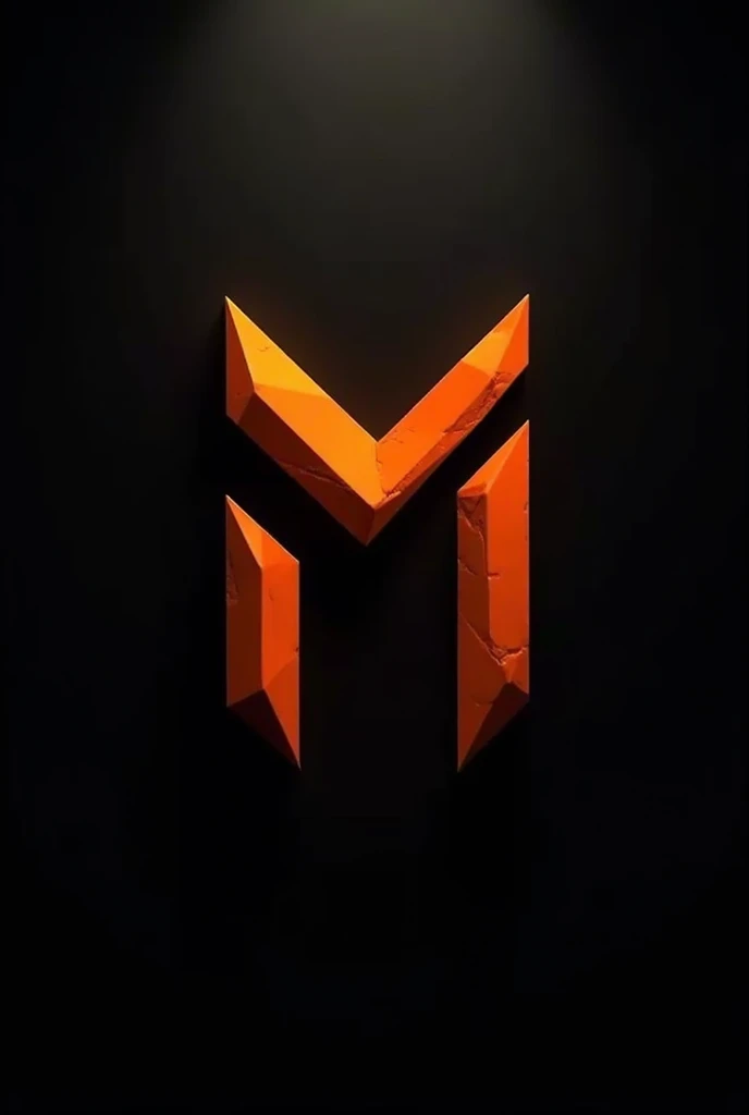 Make a mysterious black and orange logo


