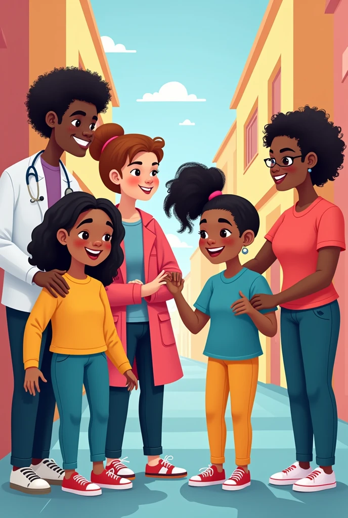 Cartoon of people with sexually transmitted diseases 