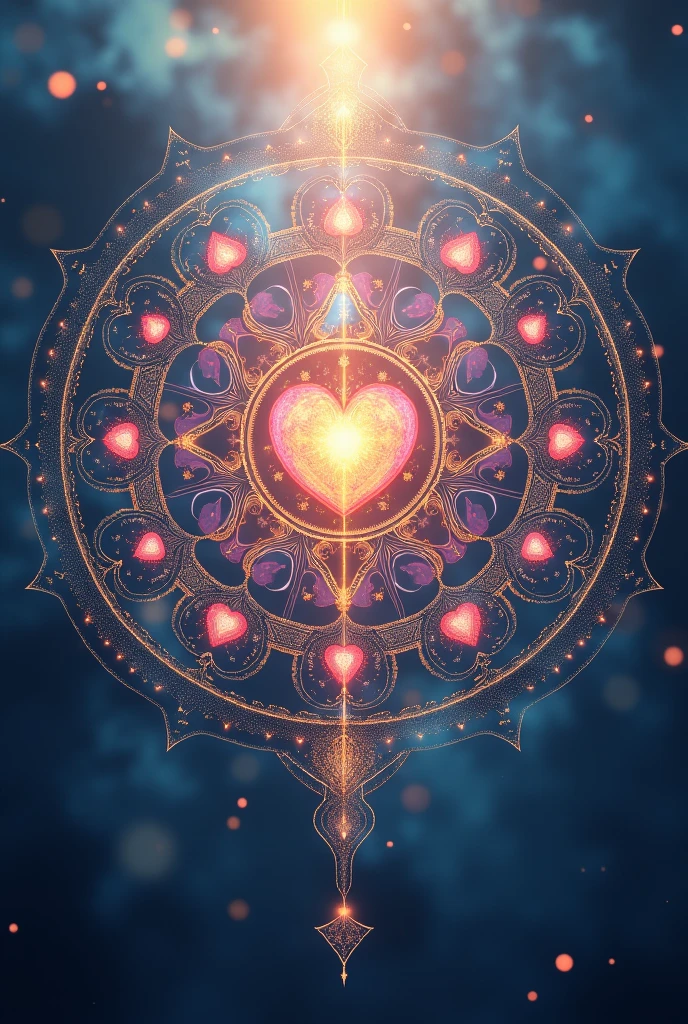 A mandala with hearts