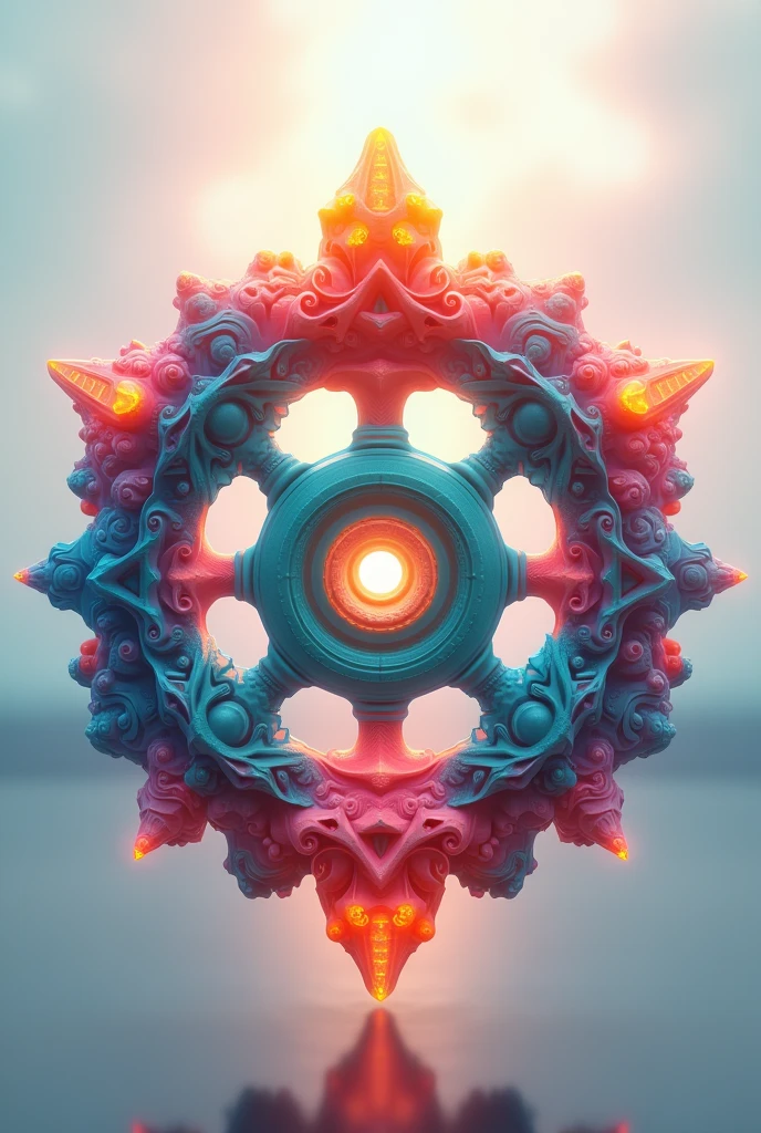 A mandala with 5 abstract shapes