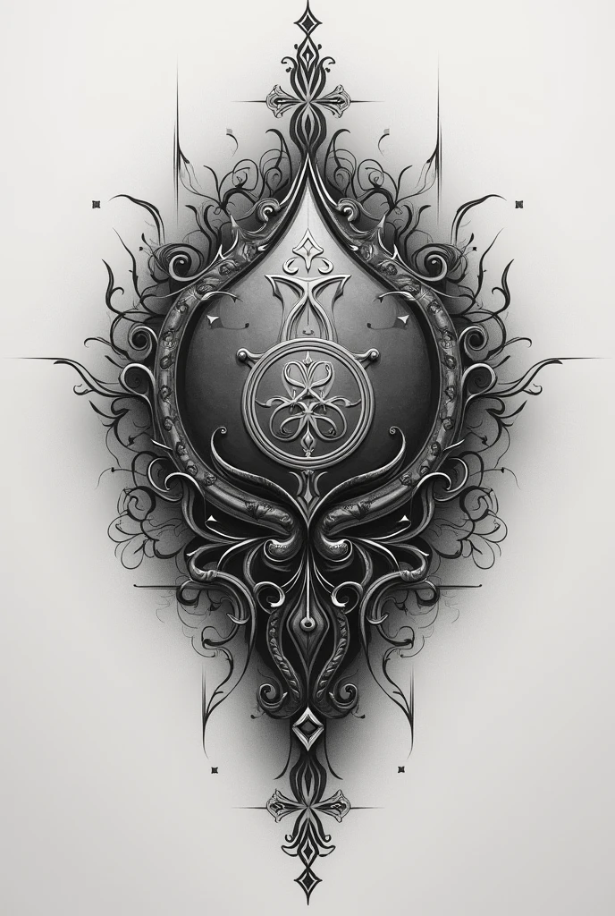 black and gray tattoo design: india