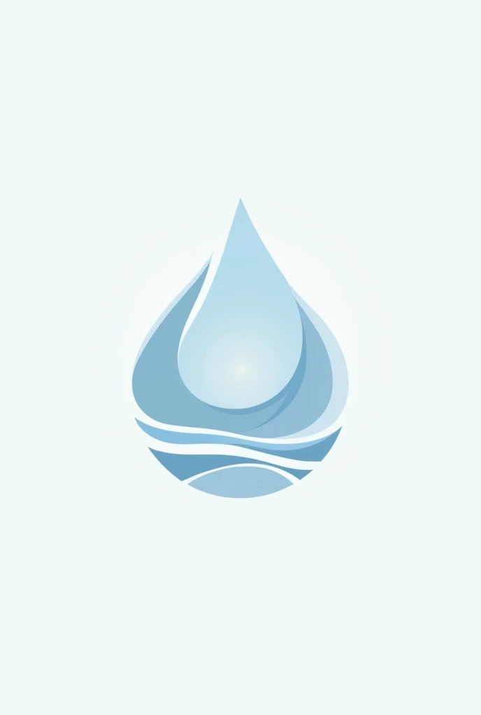 make a minimalist water logo without words