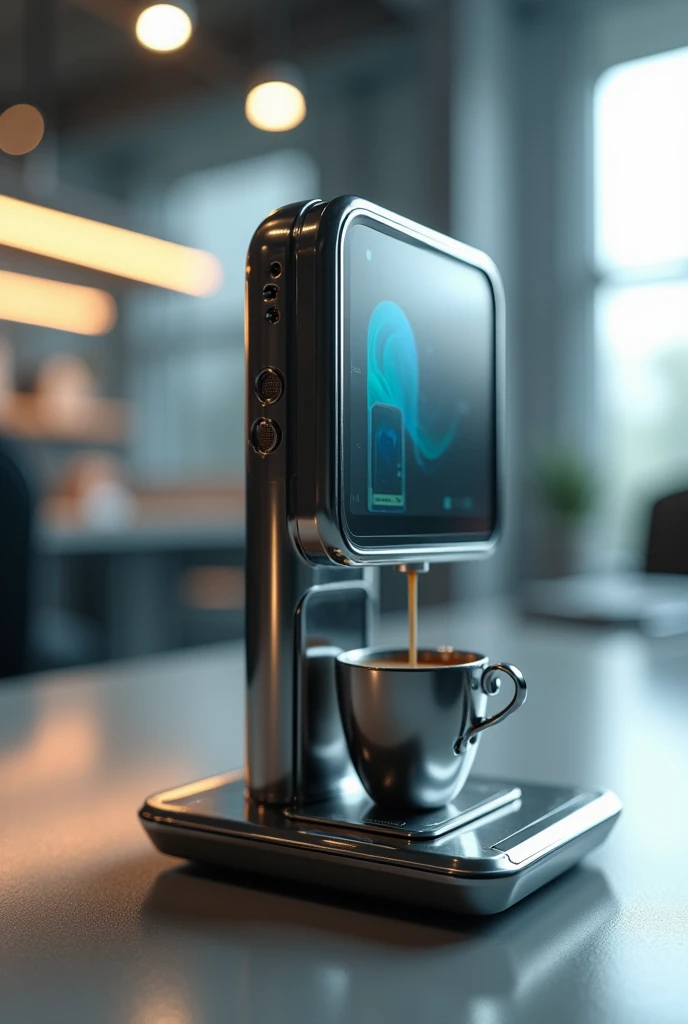 Hybrid smartphone with coffee cup