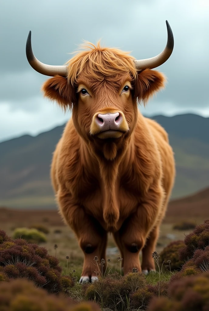 Can you make a highland cow look like donald trump?