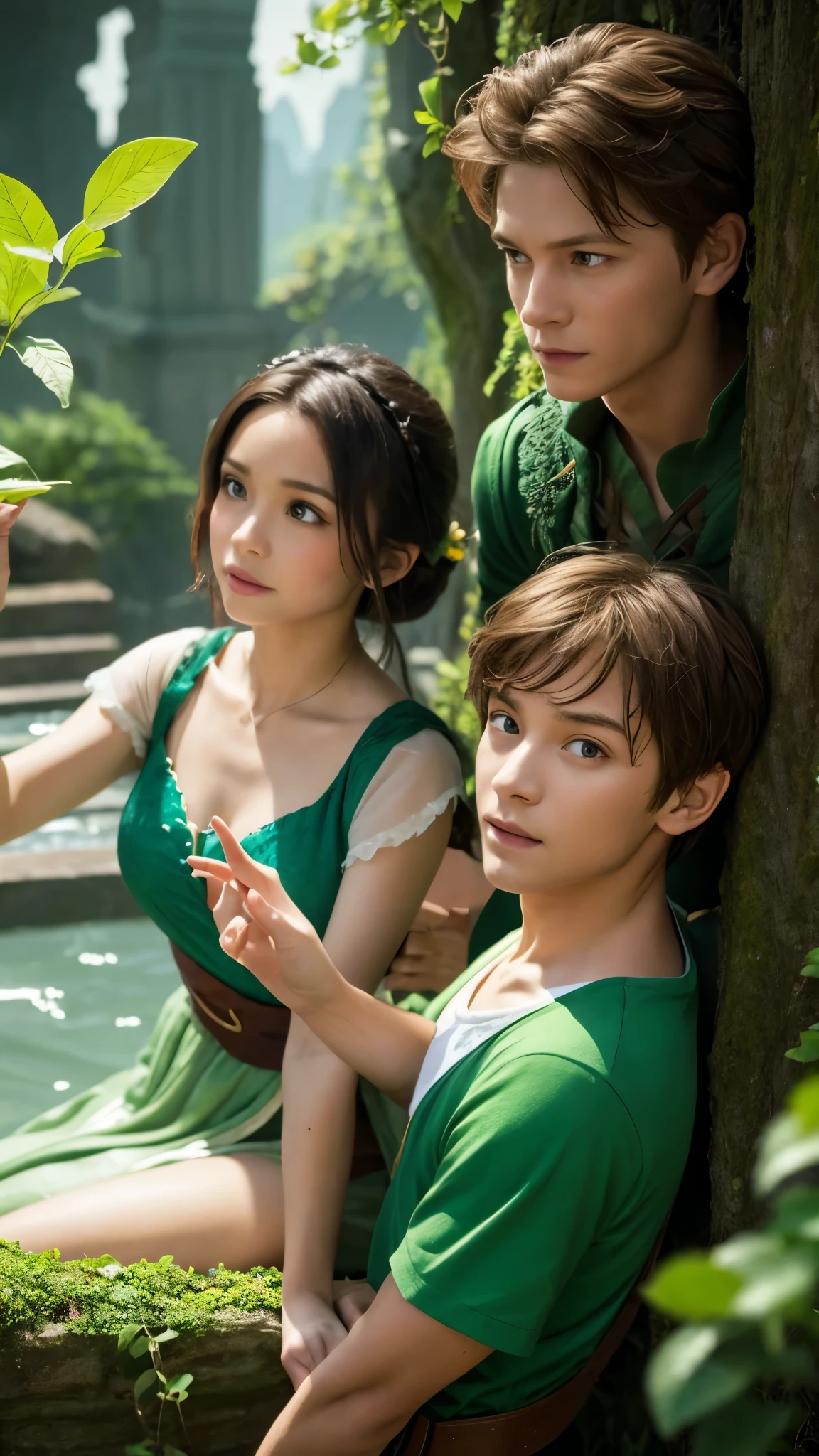 Peter Pan and Jasmine