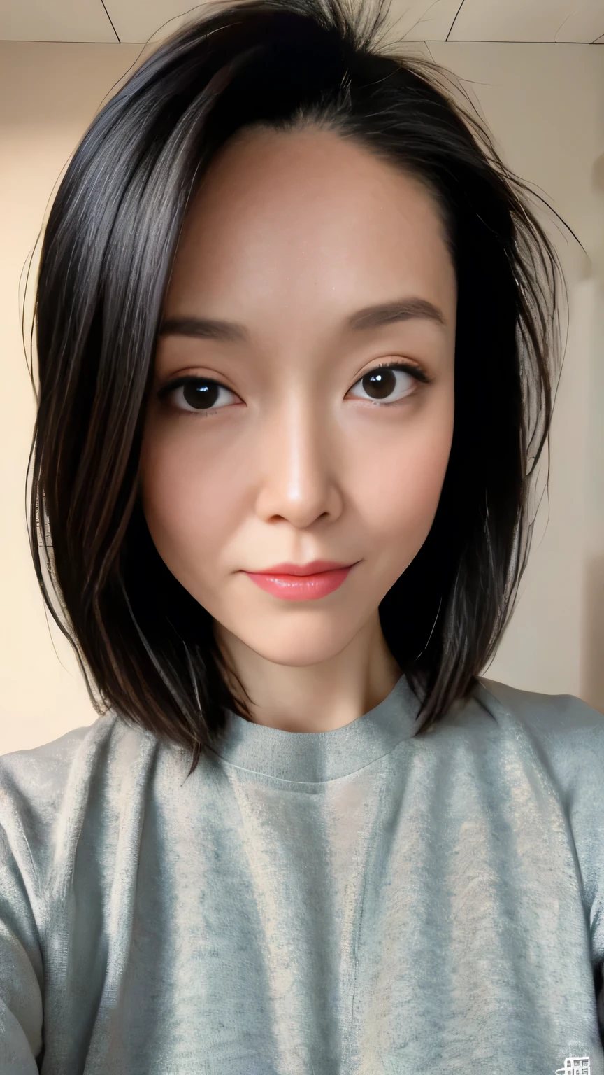 ((Highest quality)), ((masterpiece)), (detailed),Perfect Face,Japanese,Mother,40 years old,Elegant medium hair、Tight, thin sweatshirt、Close-up photo with focus on face、Love Hotel、Centered on screen