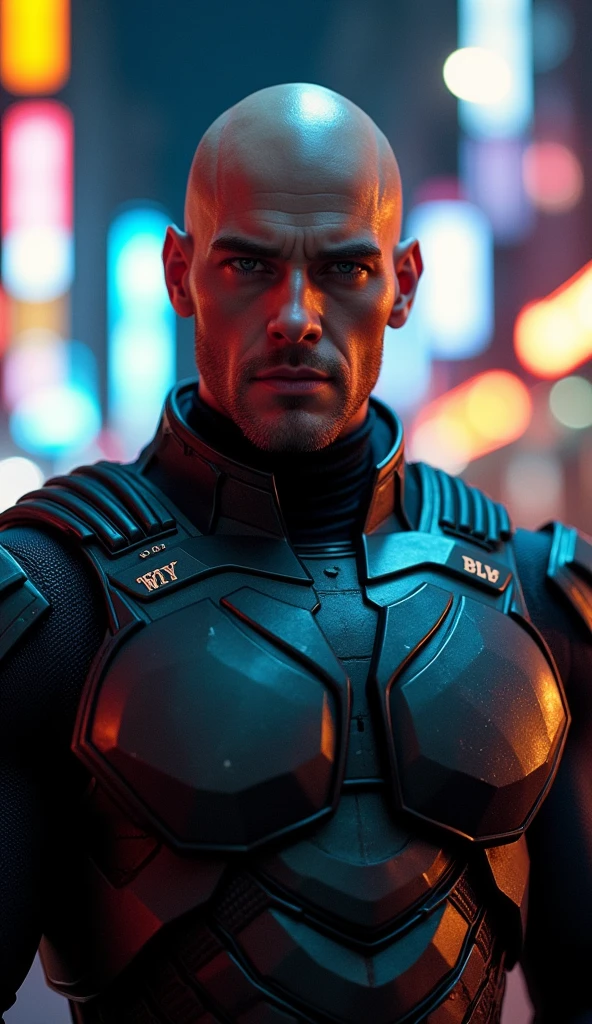 { 
  "subject": "Lex Luthor in his war armor, with an unarmored face and armored chest, facing forward and looking directly at the viewer", 
  "type": "photorealistic image", 
  "environment": "futuristic cityscape at night, with neon lights illuminating his face", 
  "art_style": "hyper-realistic", 
  "inspirations": "Greg Rutkowski, Beeple, Simon Stålenhag", 
  "camera": "Canon EOS R5", 
  "lens": "Canon RF 85mm F1.2L", 
  "shot": "medium close-up shot, focused on the face and armored chest", 
  "render_details": "{crisp details, ultra-high-definition, ray tracing}", 
  "lighting": "cinematic lighting, with balanced shadows and highlights", 
  "filters": "HDR filter, slight bloom effect", 
  "resolution": "8K resolution"
}