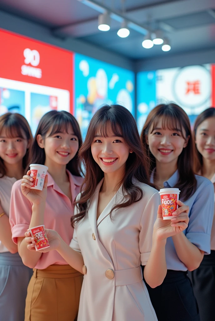 Scene from a Japanese TV commercial: A screenshot of a typical Japanese TV commercial