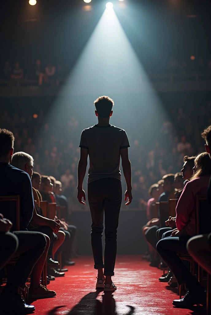 Image of a spectator becoming an actor
