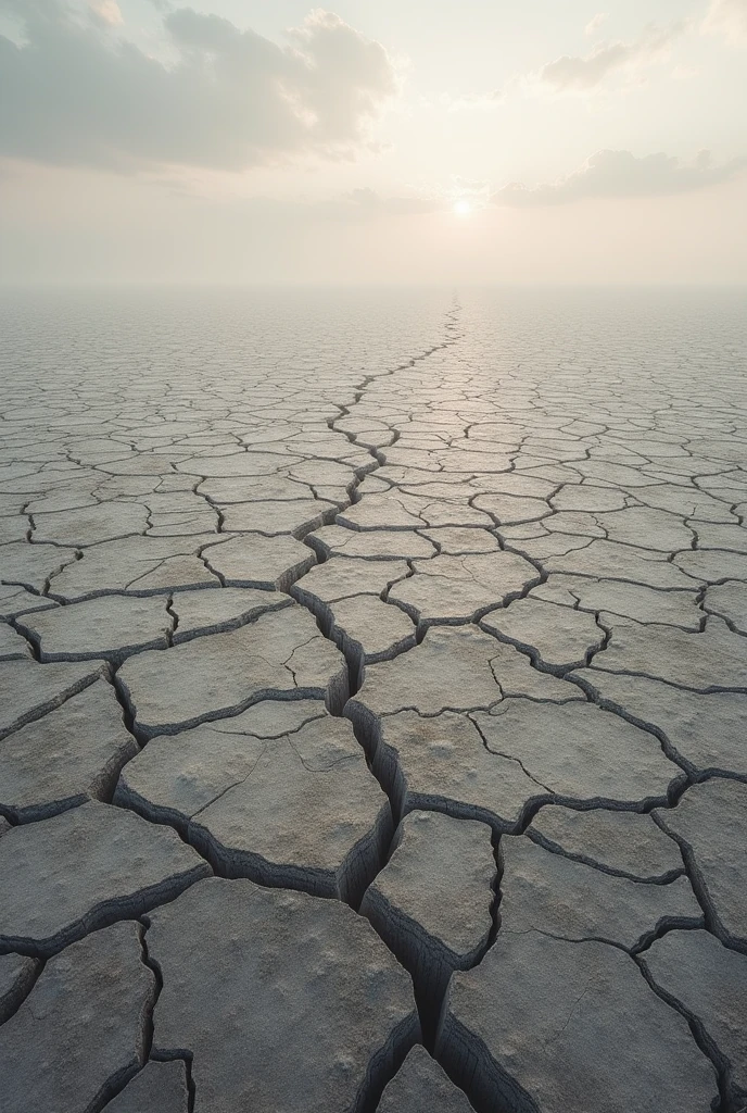 Image only of the ground cracked by drought, All image in tweed grey color