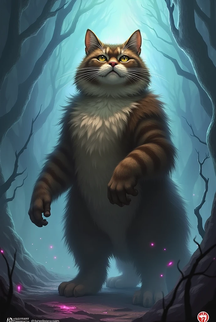 I want an image of a Magic the Gathering card of a cat with power two and toughness 2 named Gerald