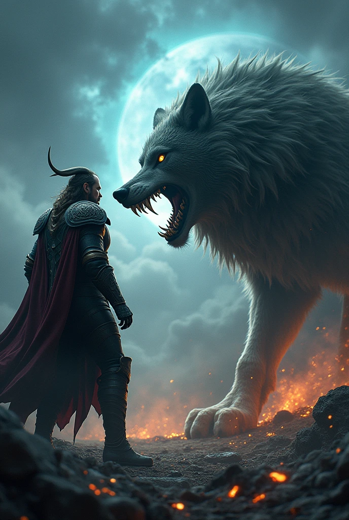 Loki, the traitor, and Fenrir, the monstrous wolf.