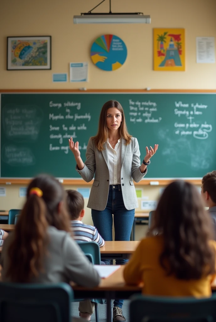 I want  to create a imagen to include this phrase in a PowerPoint presentation: "Teaching is leaving a mark on a person's life. i want the phase in the image

