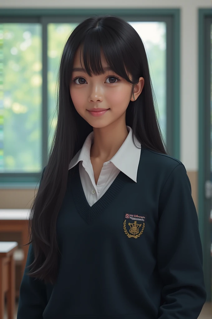Indonesian high school student with uniform
