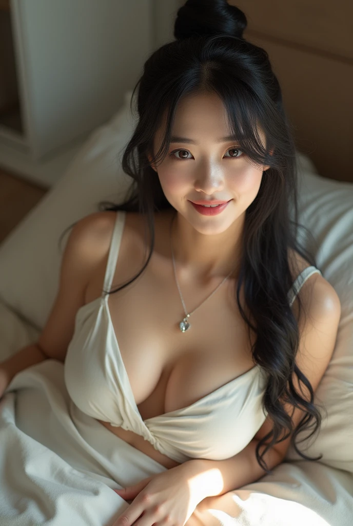 RAW Photos、yayoi_mix、nurse、White nurse uniform、Japanese women、Natural Makeup、light makeup、Cute teen、smile、Shyness、Hospital bed、Chest only、Skirt to underwear、Delicate lace underwear、Spread your legs、官能的なsmile、Wet、See-through