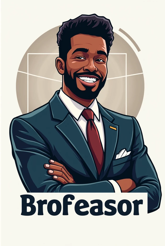 Im starting a YouTube channel called Brofessor. 
Please Design a beautiful logo for my youtube channel "Brofessor" with a black guy