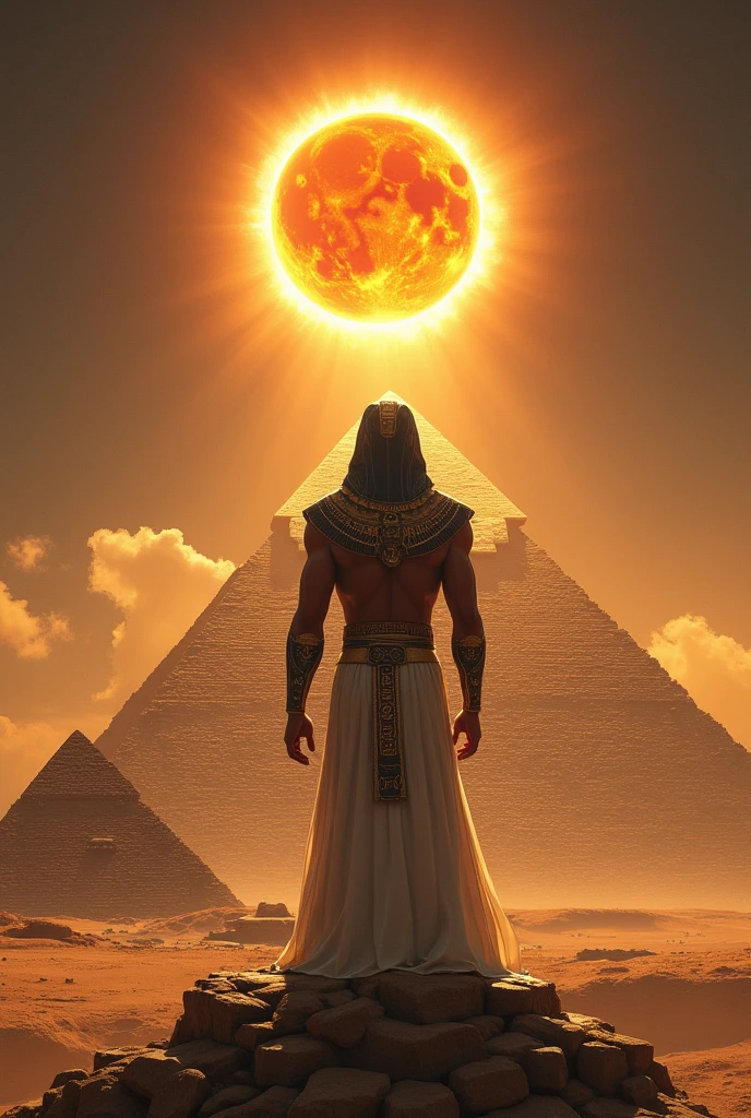 Horus under the eye of horus Around the pyramids Above the solar eclipse