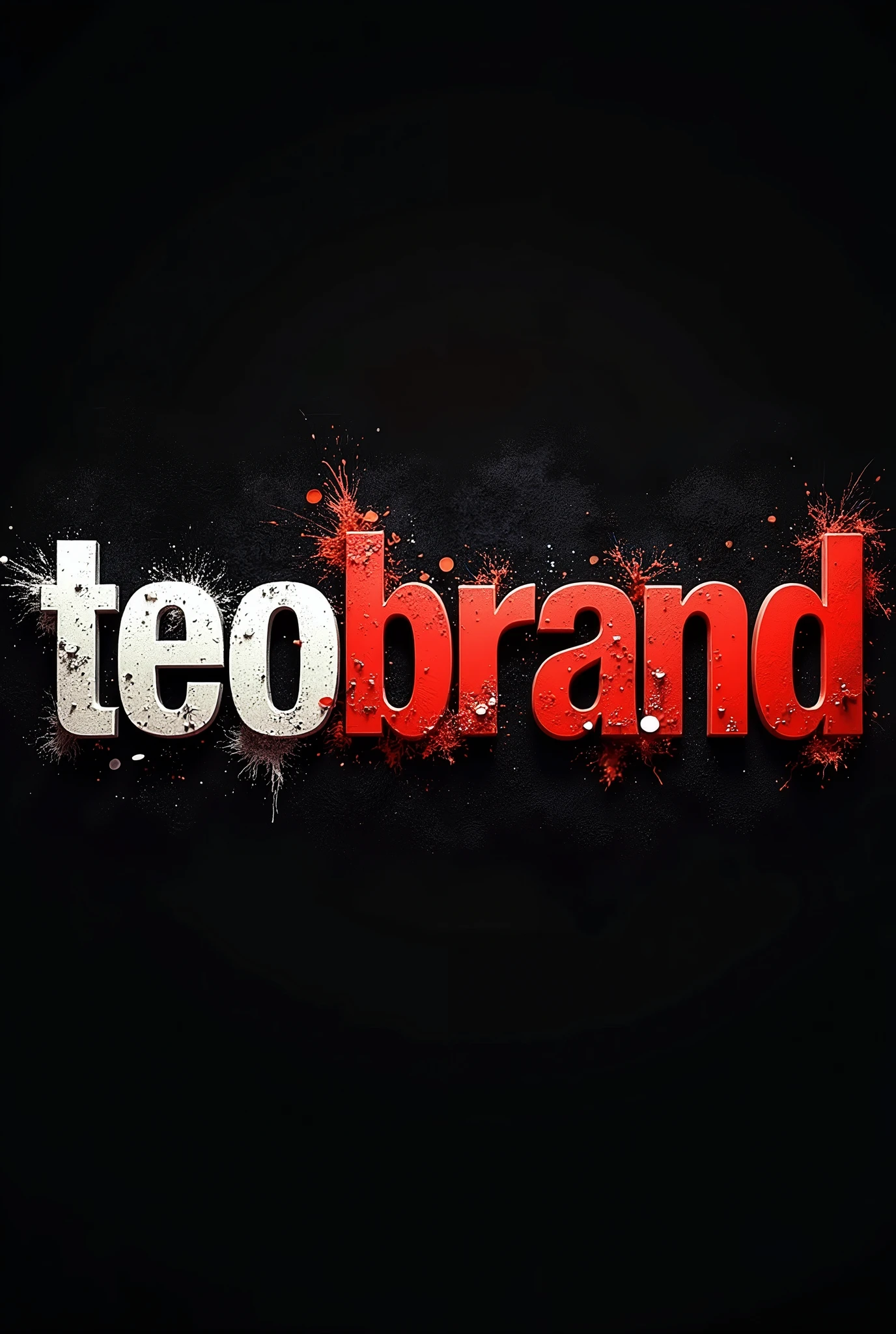create a logo for a clothing brand, let it be called "teobrand", underground style and the lettering is large and clear, with striking colors