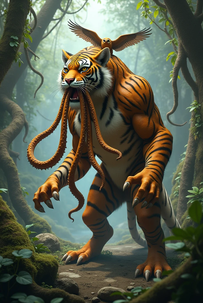 A TIGER MIX, OCTOPUS AND FALCON