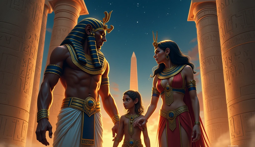 Osiris Isis e Horus