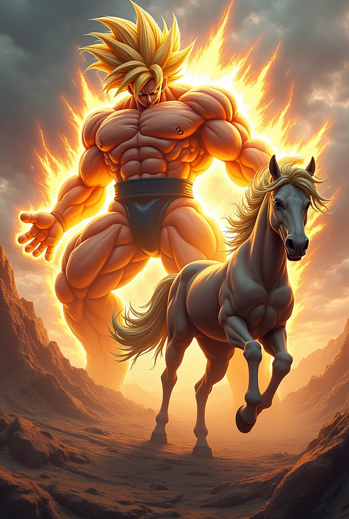 Goku fighting Majin Boo super saiyan 1000 that's it horse that's it horse