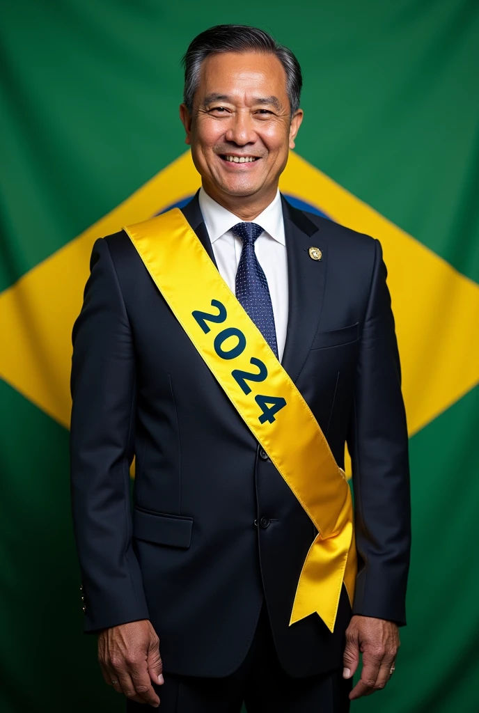 Create a sash for the Brazilian presidential election in 2024, remove the Uwro character, just the sash