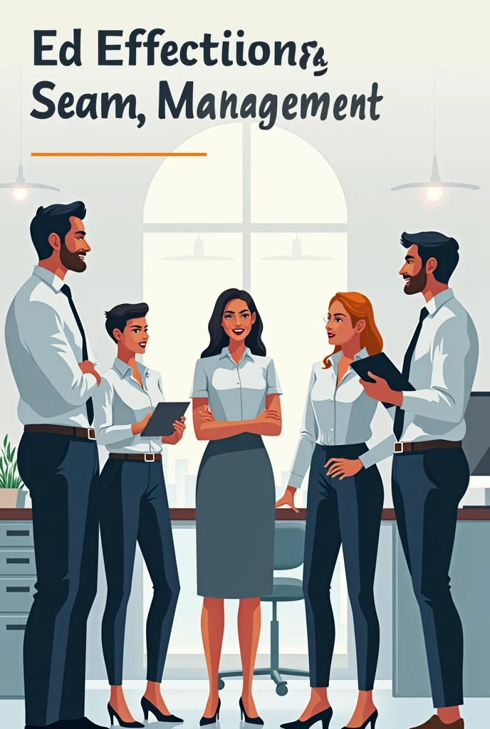 create a cover image for an ebook about team management