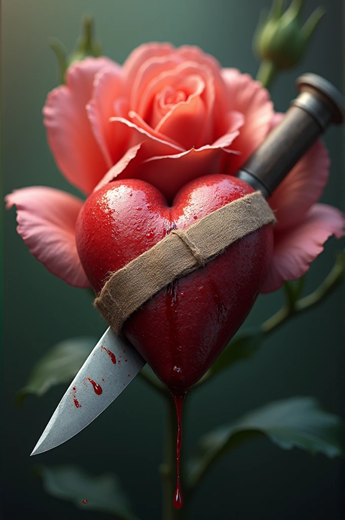 Una imagen con la combinación de estos emojis ❤️🩹🔪🌺
