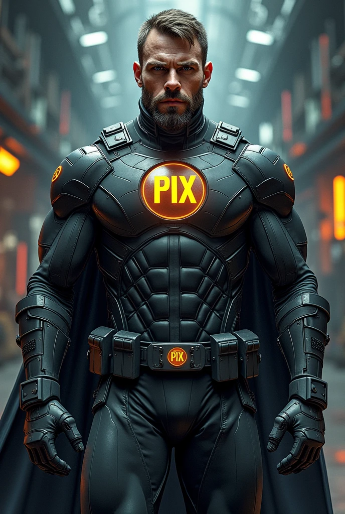 Cyclops character from X-Man with Pix agency symbol on chest