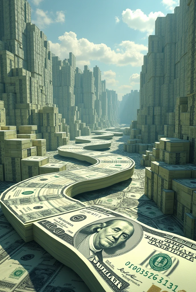 A road in a 100 note$