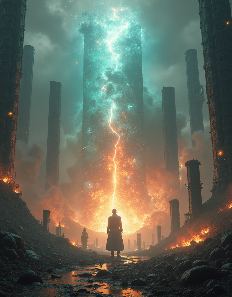 (Highest quality,4K,High resolution,masterpiece:1.2),Very detailed,The Destruction of the World、Human Instrumentality Project