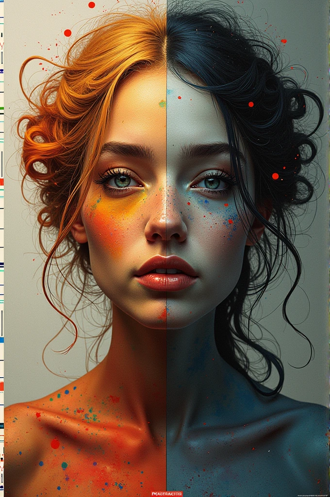 An image of each fine art together realistically

