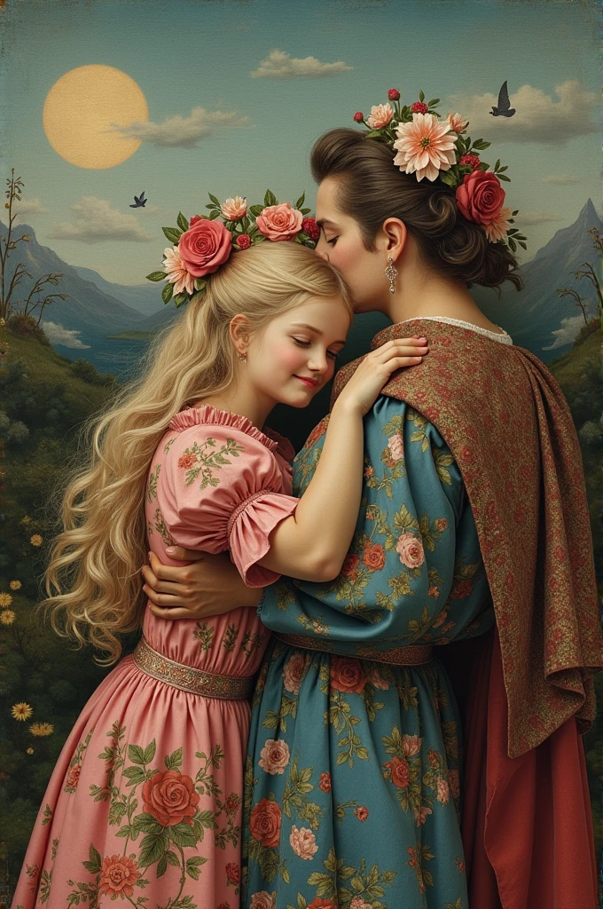 An image of each fine art together realistically
