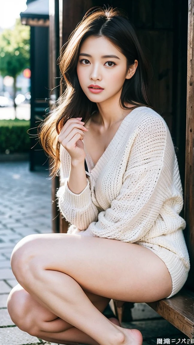 Dark brown hair、Light brown eyes、Japanese actress、I am about 40 years old....、(My NTR More about my category:1.2)、(top-qual私ty:1.4)、 (Ultra-high resolution:1.2)、Ultra-high resolution、(Private Detective Data)、(Detailed facial features)、Hmph、8K resolut私on、D cup breasts、Long Hair、Obscene pose、Beautiful feet、Open your mouth a little、Please lift your chin a little、Light of the sun、Stylish Streets of Paris、In front of the cafe、2Book legs、2Book Hand、Beautiful feet、Expressions of weakness、Posing with a sense of vulnerability、Shooting from an angle、ゆったりとしたone piece、Chanel one piece、Chanelの衣装、Fashion Model、、Chanel.During the shooting of a magazine、camera、cameraマン、Standing pose、