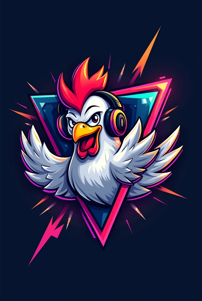 Chicken gamer logo, logo name TEE89989