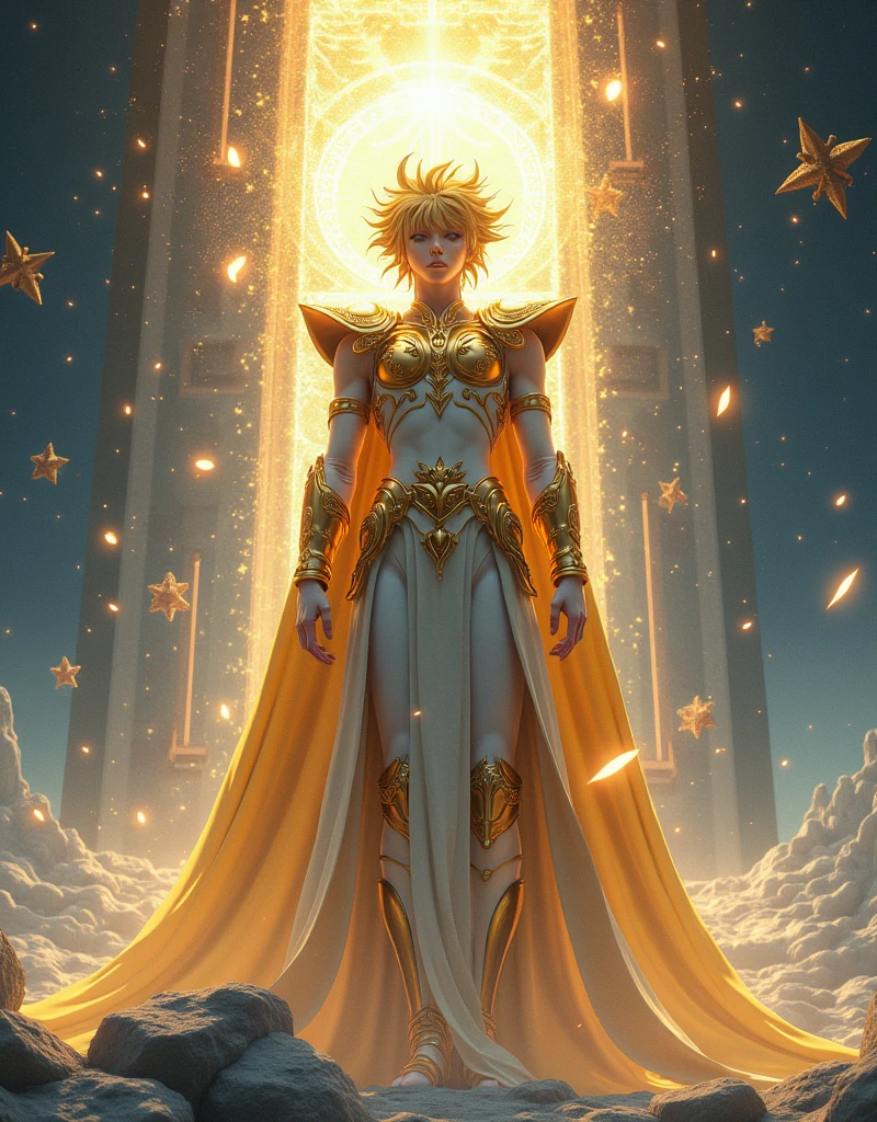 (Highest quality,4K,High resolution,masterpiece:1.2),Very detailed,Human Instrumentality Project、Virgo Shaka、Saint Seiya