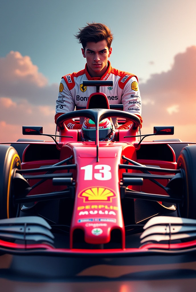 They made me a Formula 1 type player where the front part says Axel Maximiliano 17