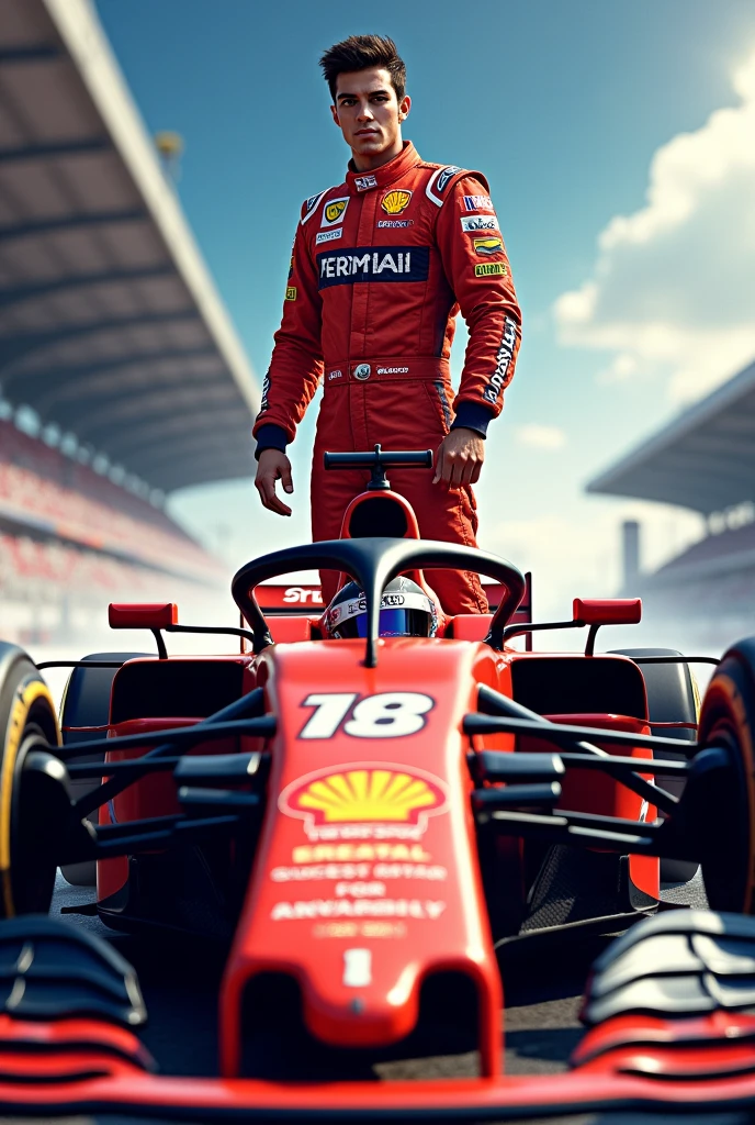They made me a Formula 1 type player where the front part says Axel Maximiliano 17