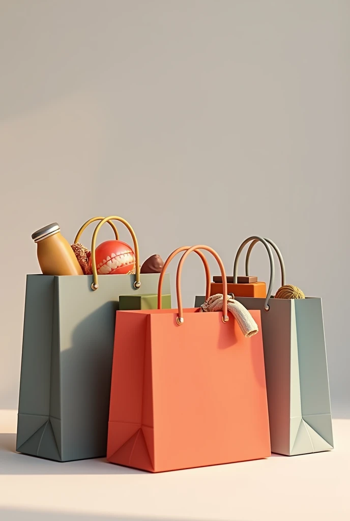 several shopping bags
