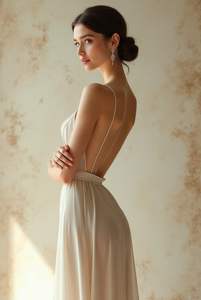 Woman with classic style, Elegant and slender.