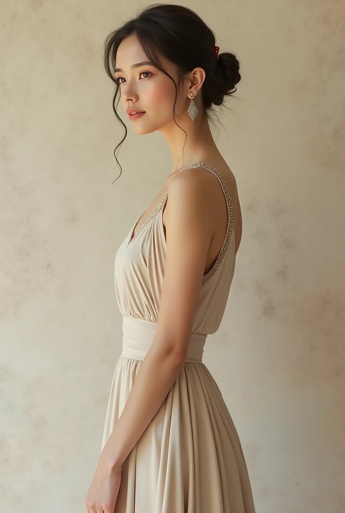 Woman with classic style, Elegant and slender.